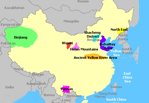 中國葡萄酒產區