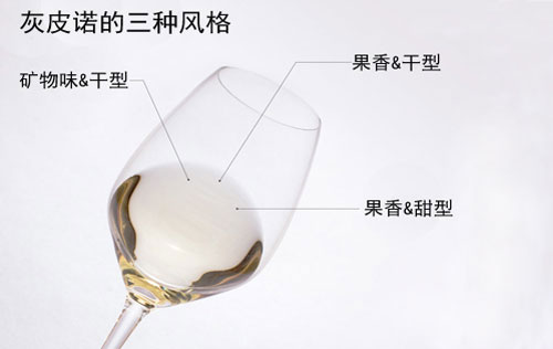 灰皮諾葡萄酒的三種經典風格